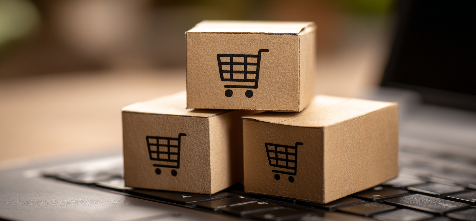 Diverse products displayed on a digital marketplace, with pricing and customer reviews visible
